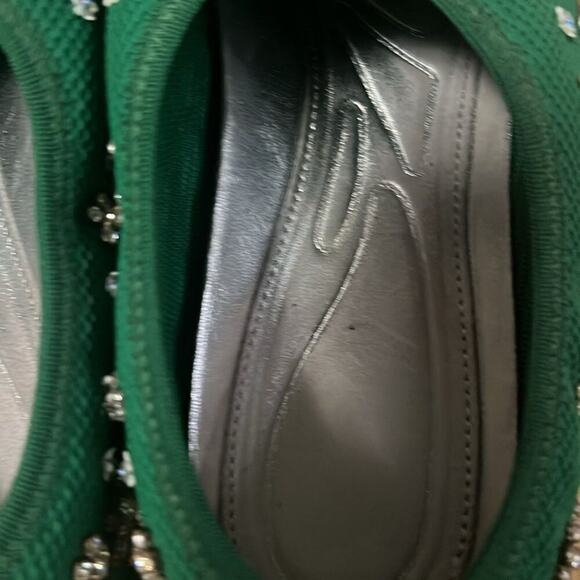 DIOR GREEN MESH‎ FUSION EMBELLISHED LUXURY BOW DETAILS SNEAKERS SIZE 10 - Picture 11 of 12